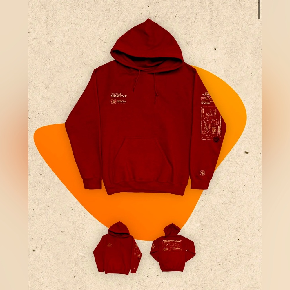 The Tubbo MOMENT Collectible Ukulele Red Hoodie Sweatshirt Size Large